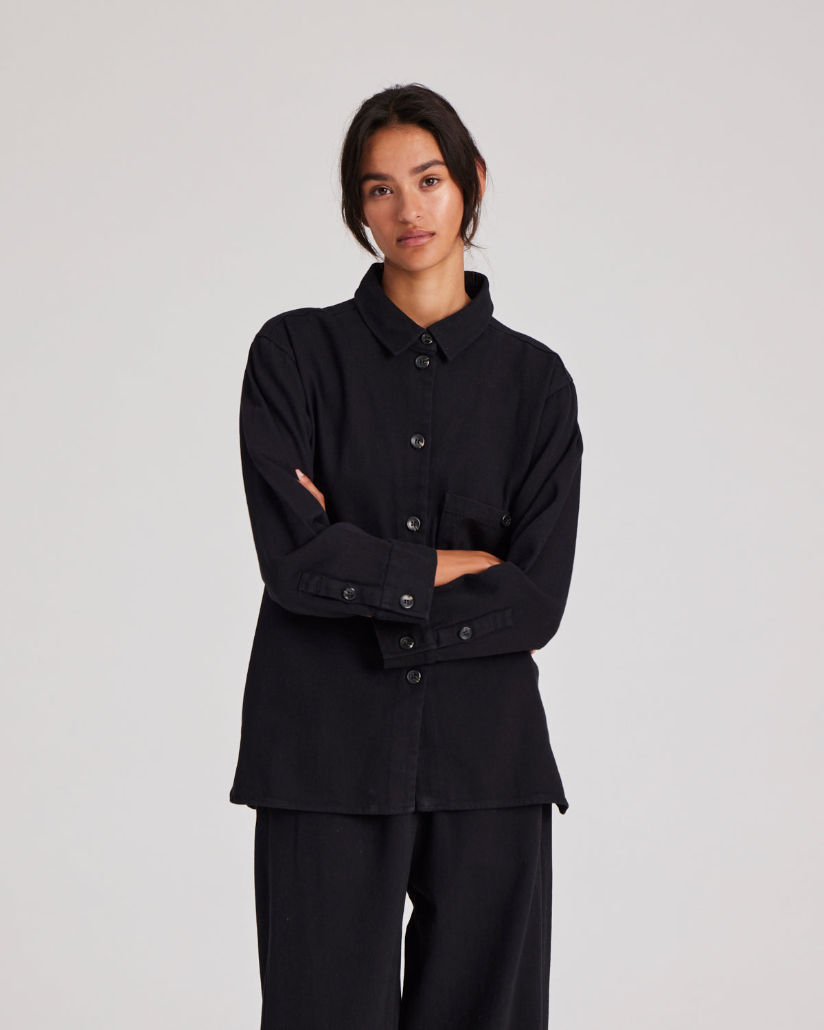 Sussie twill shirt in black