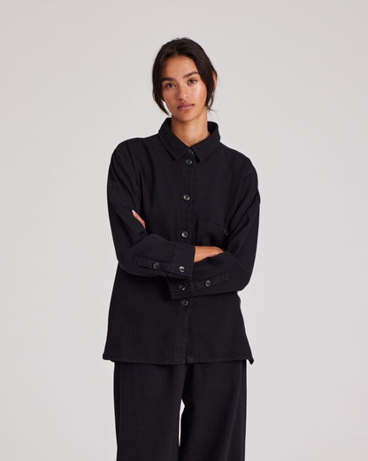 Sussie twill shirt in black