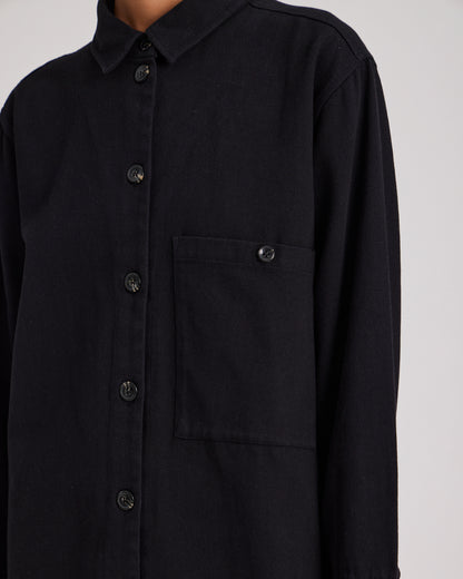 Sussie twill shirt in black