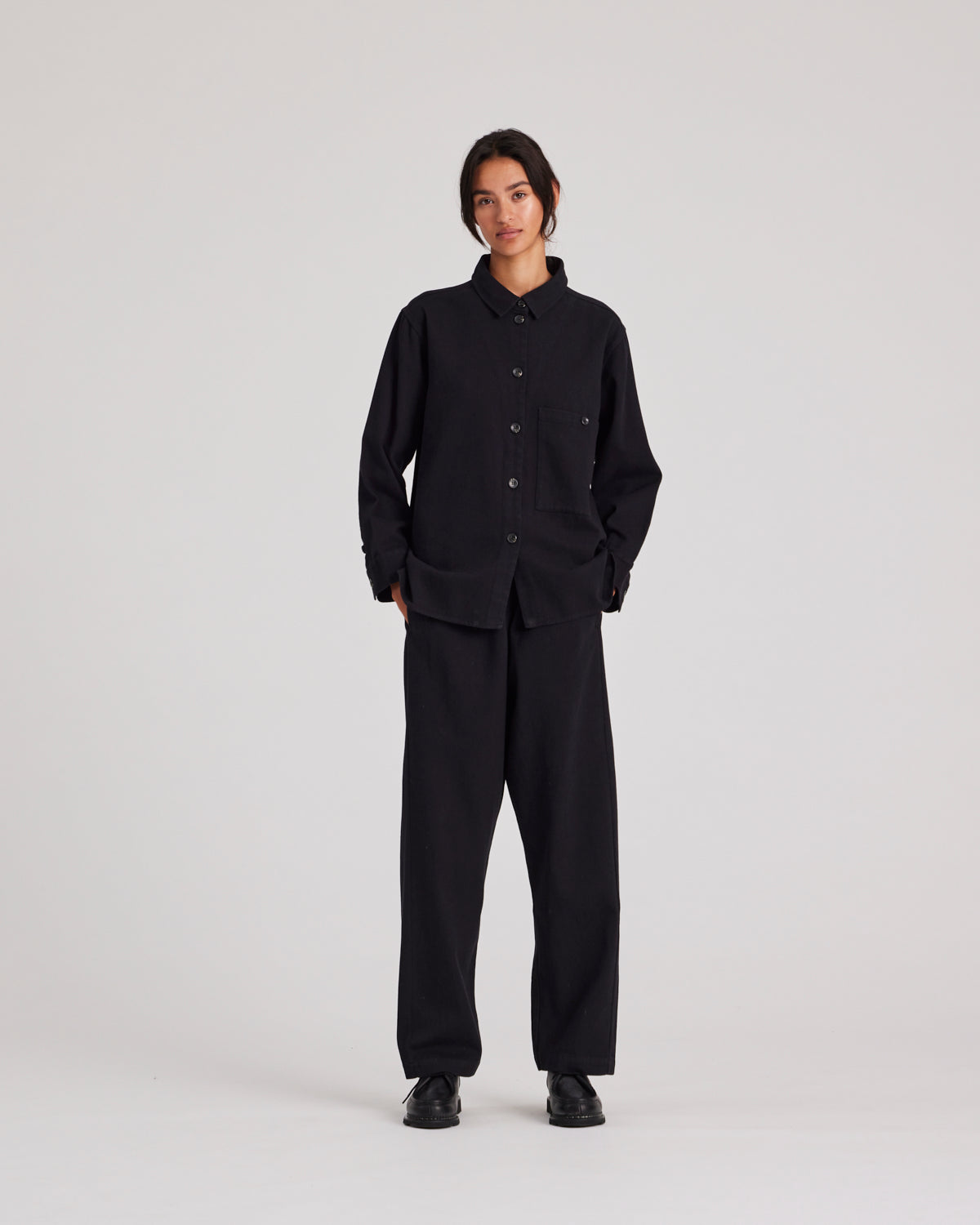 Sussie twill shirt in black