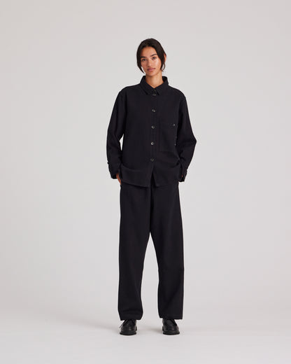Sussie twill shirt in black