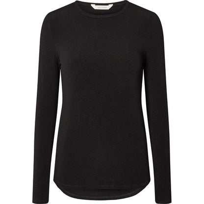 Thyra wool top in black