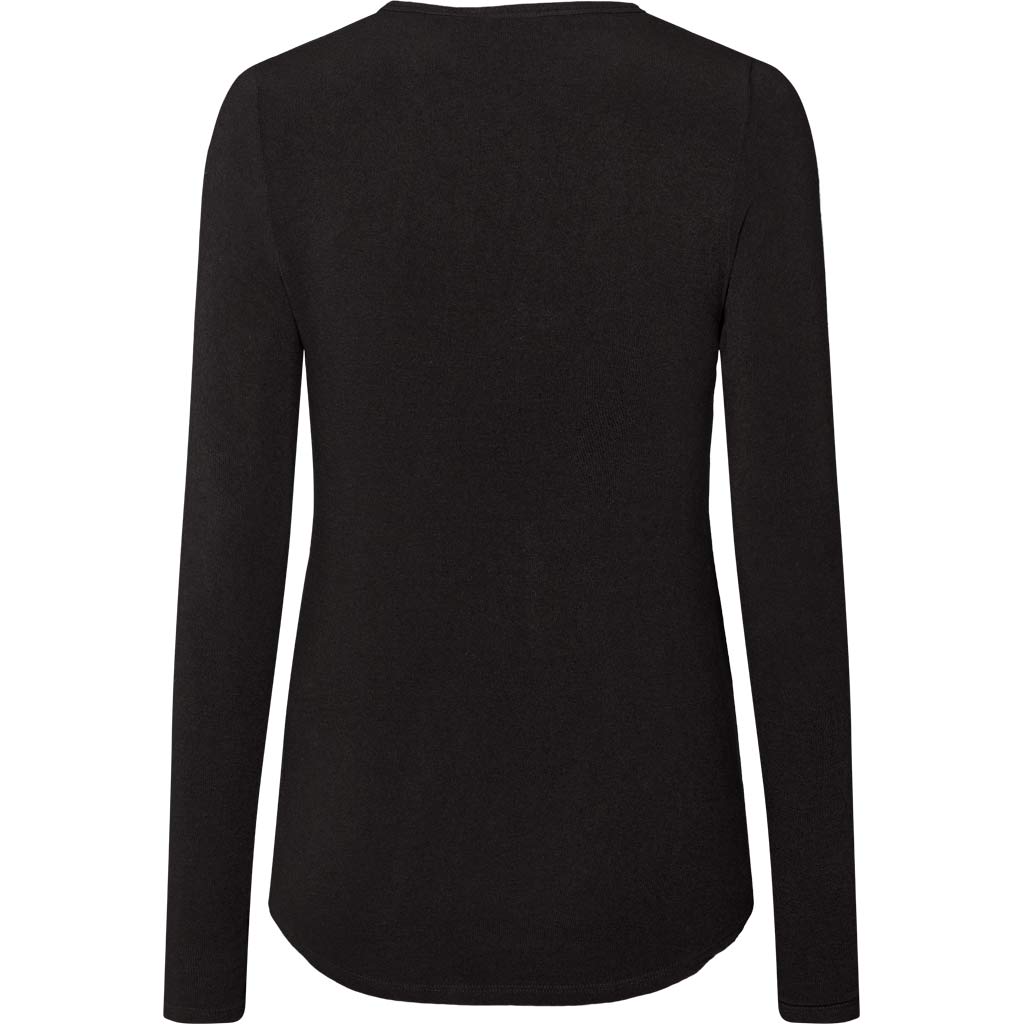 Thyra wool top in black