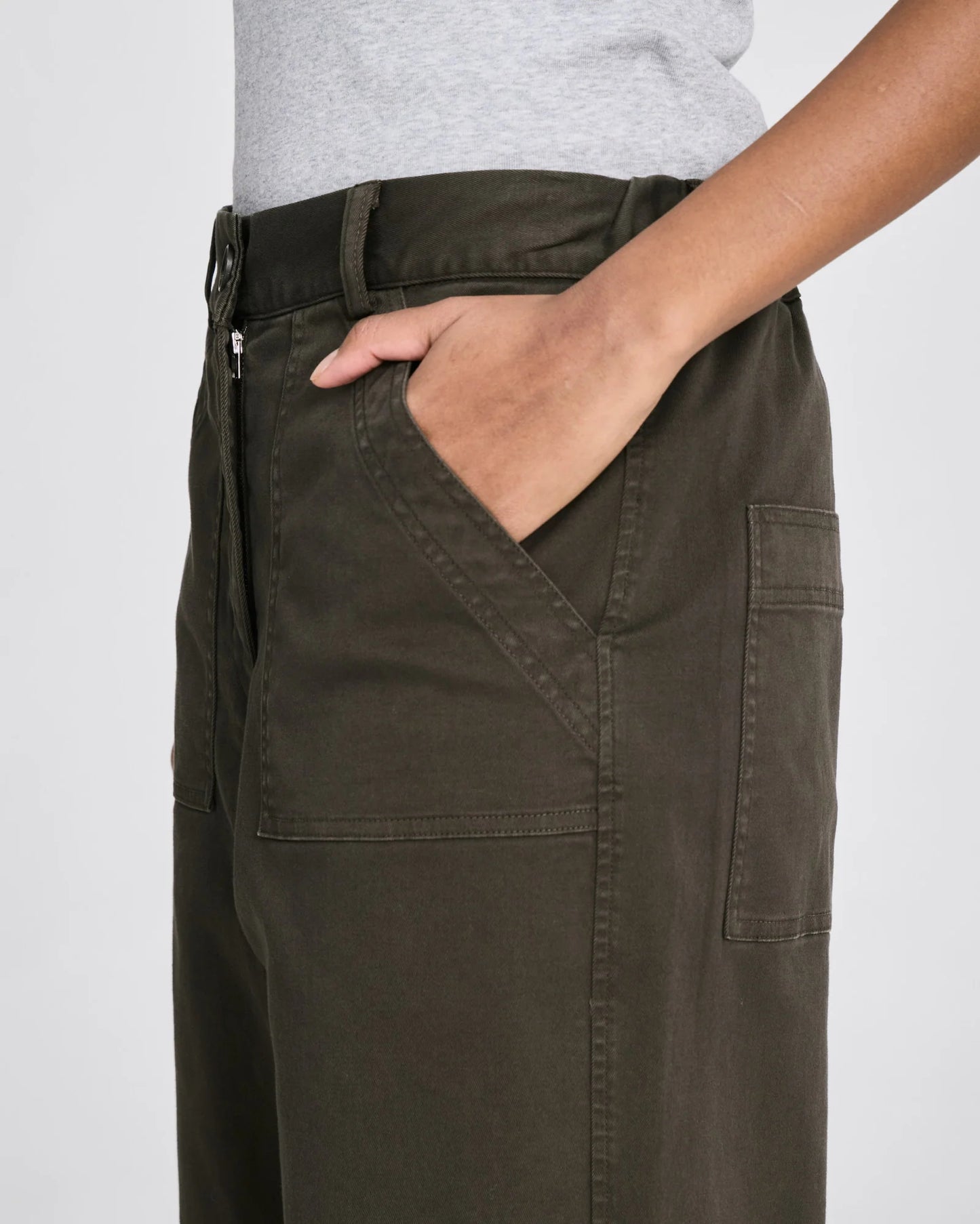 Tinne cotton twill pant in black ink