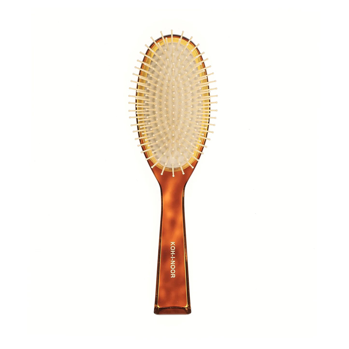 Hair brush with plastic bristles