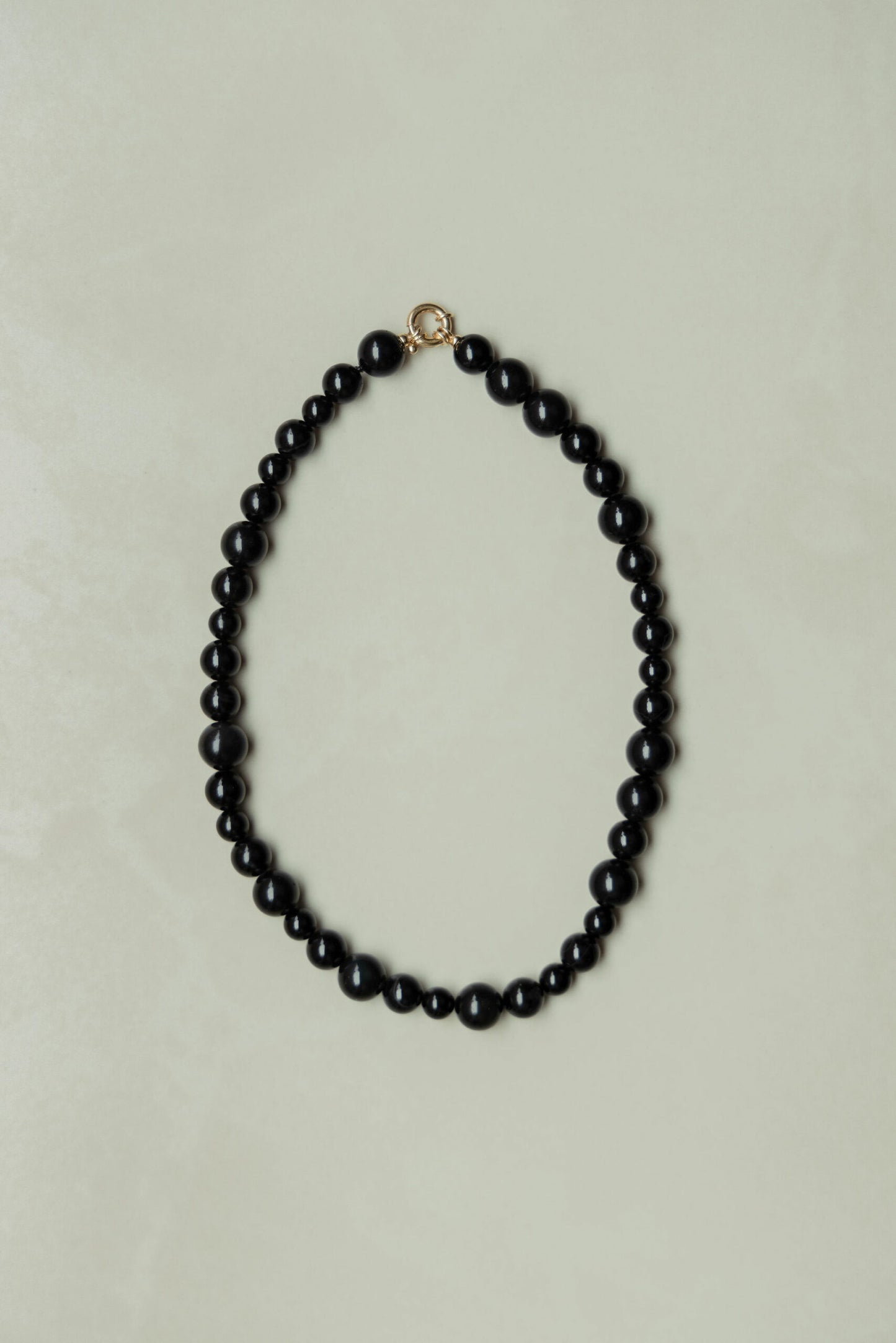 Labro Quattordici gold onyx necklace