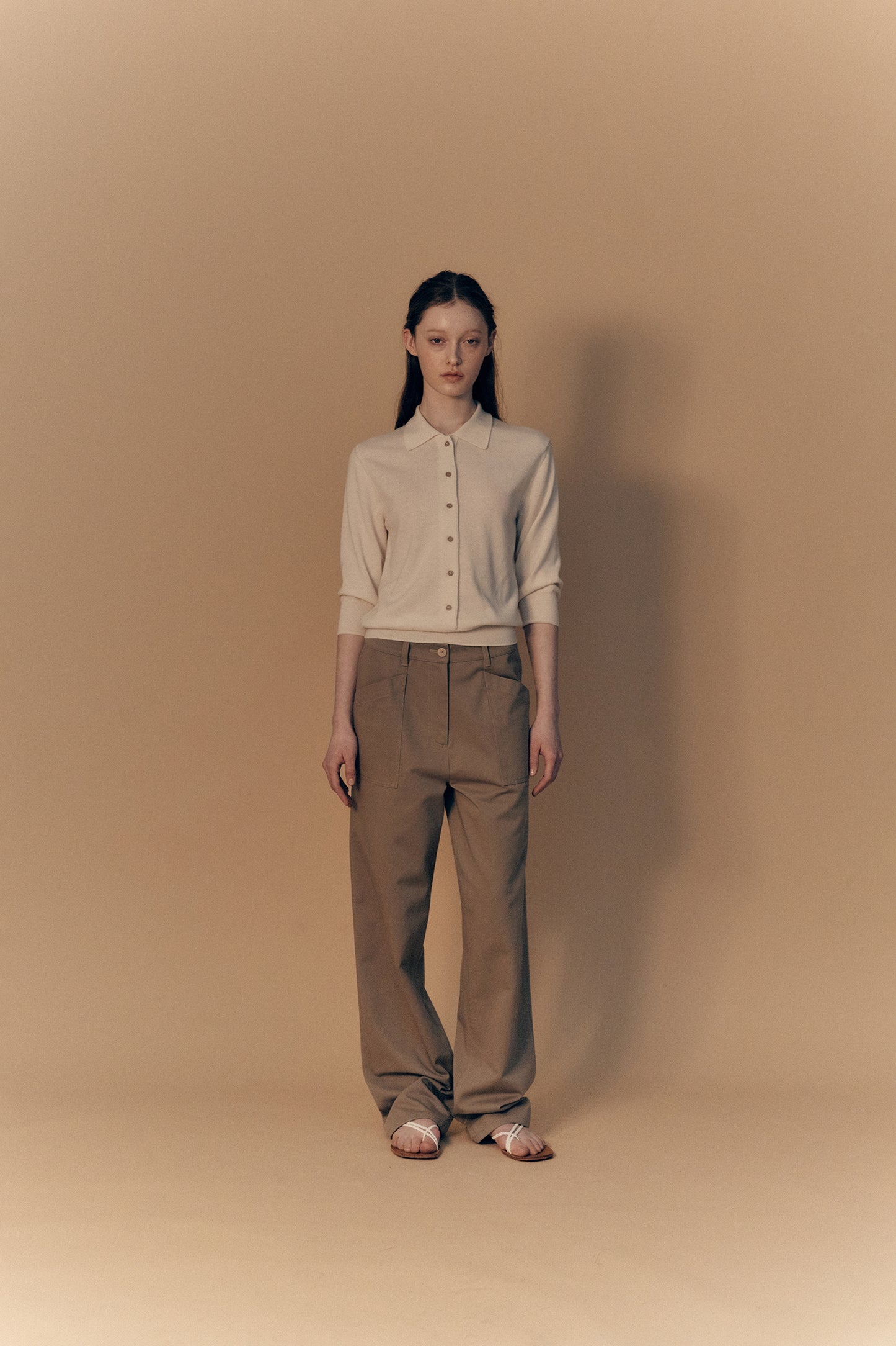 Bas loose trouser in khaki