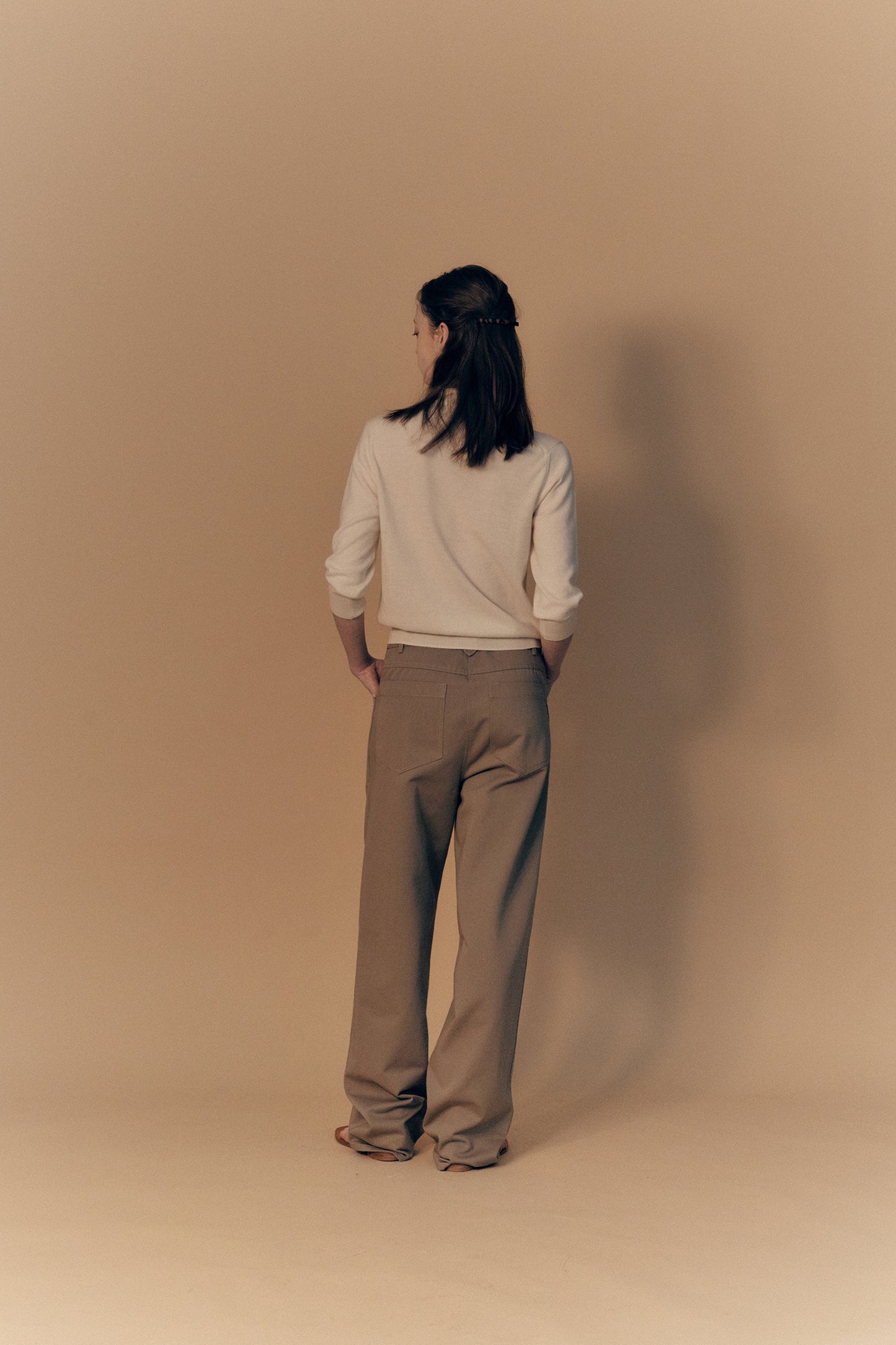 Bas loose trouser in khaki