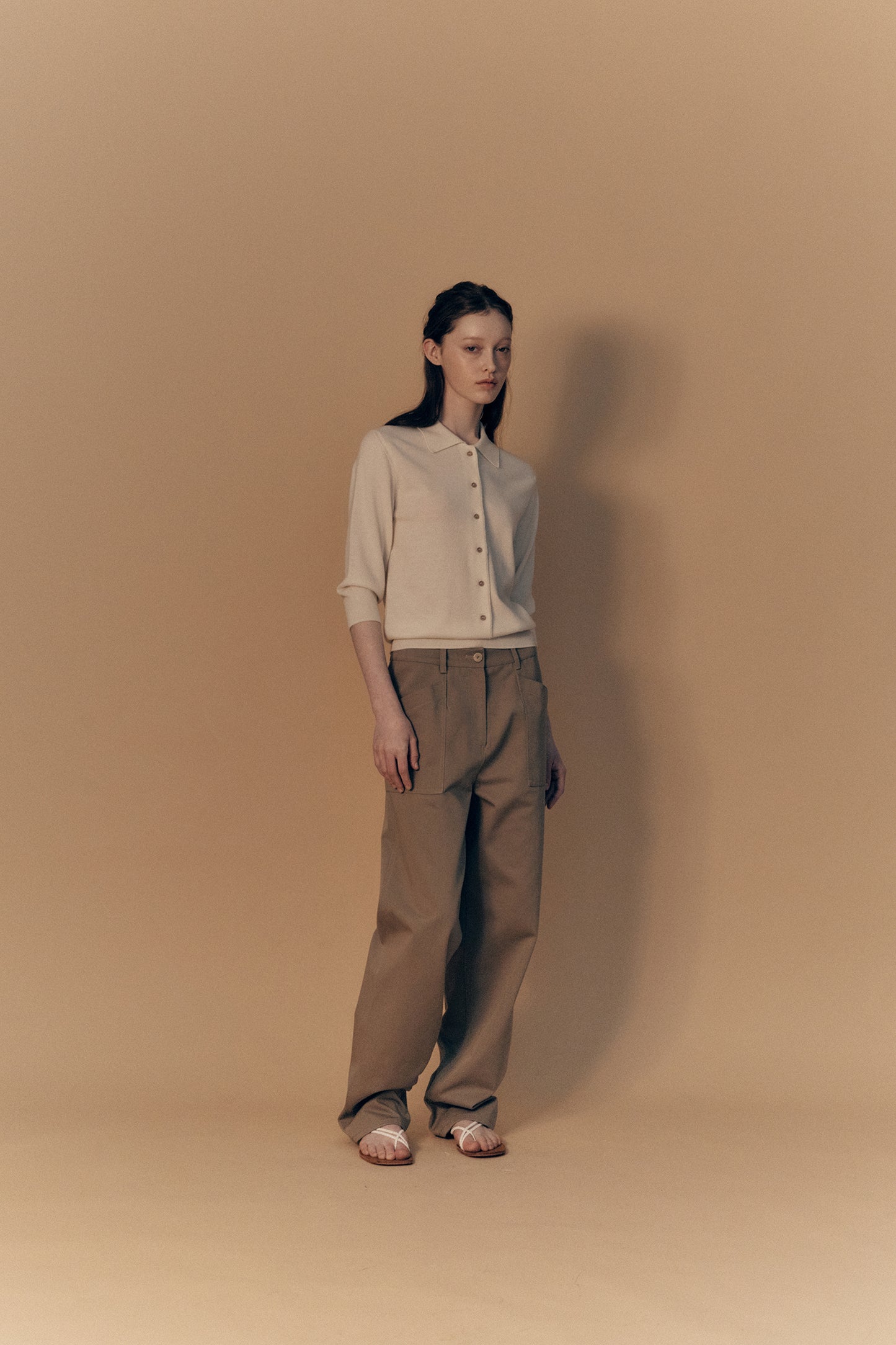 Bas loose trouser in khaki
