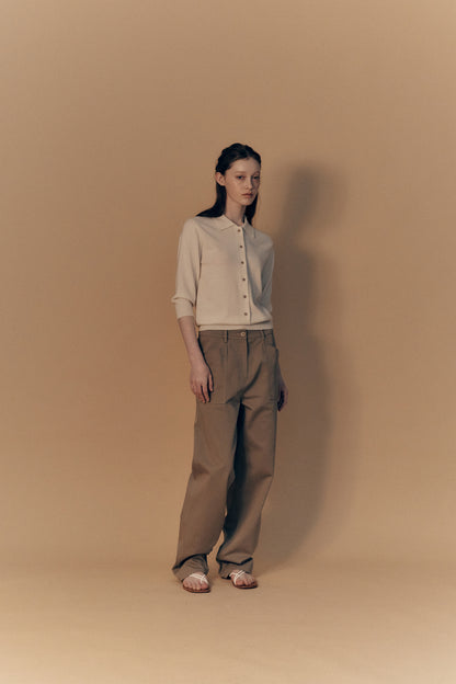 Bas loose trouser in khaki