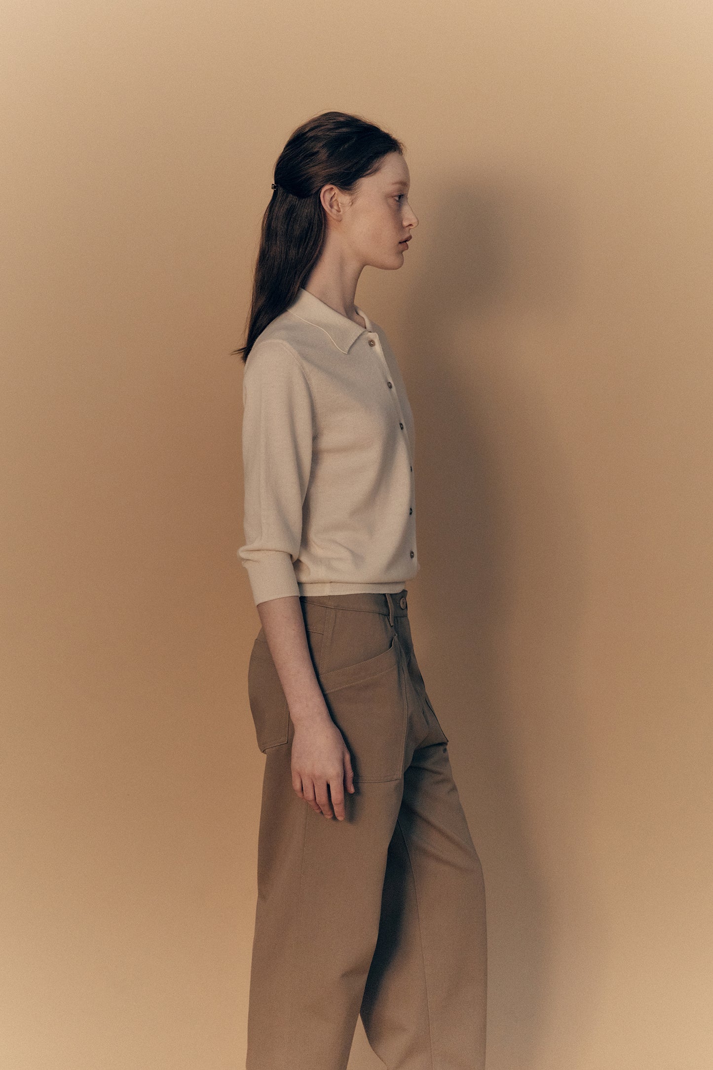 Bas loose trouser in khaki