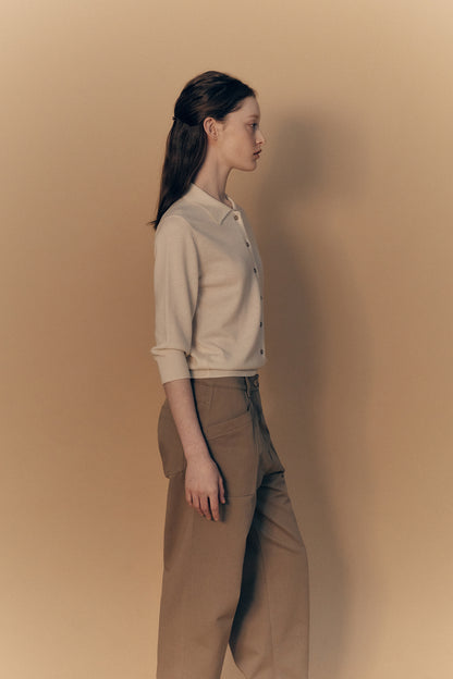 Bas loose trouser in khaki