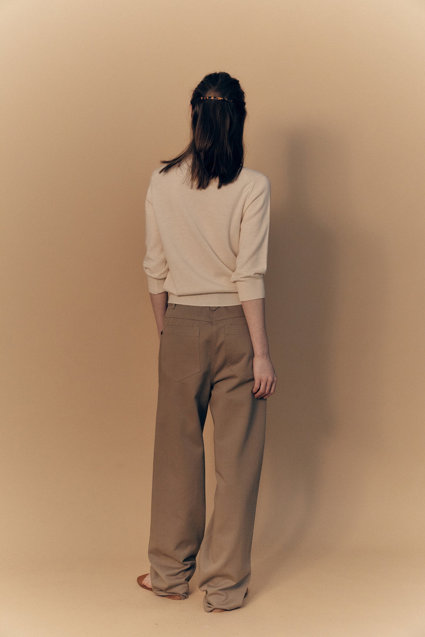 Bas loose trouser in khaki
