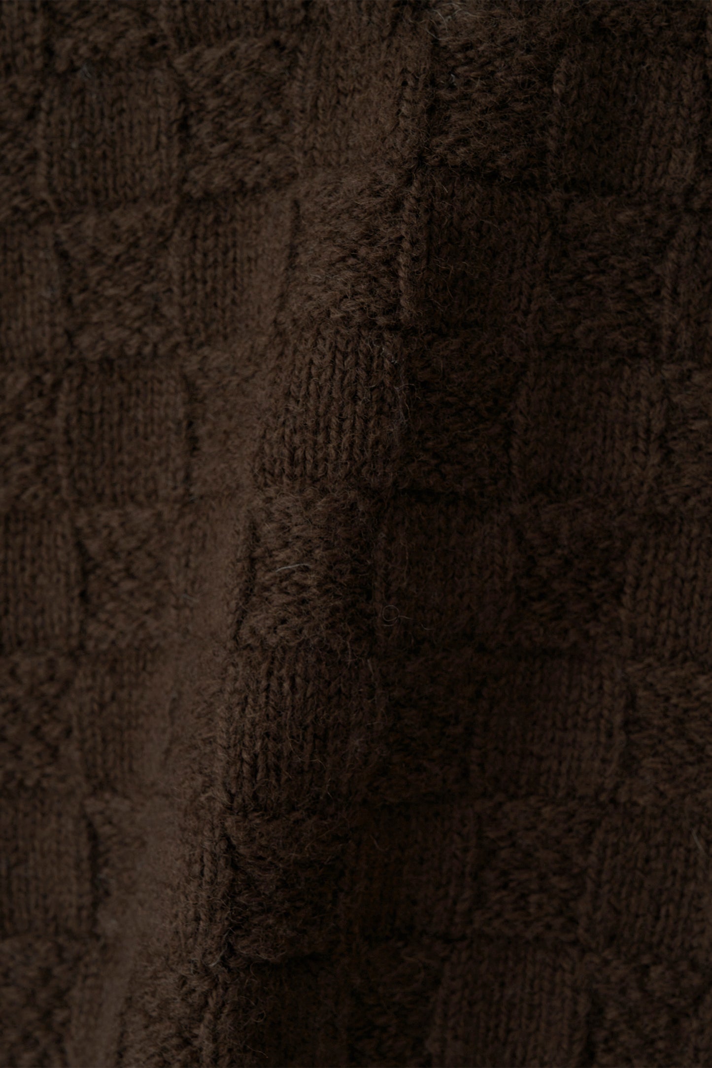 Chess wool vest in brown
