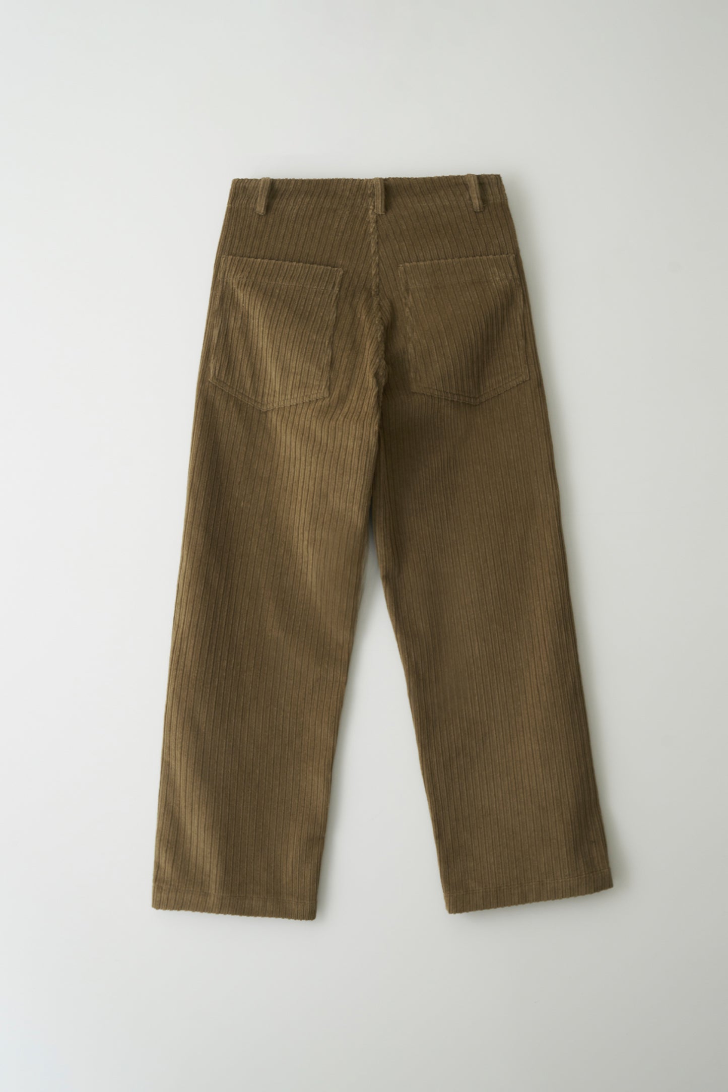 Double folded corduroy pants in camel