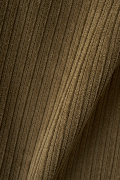 Double folded corduroy pants in camel