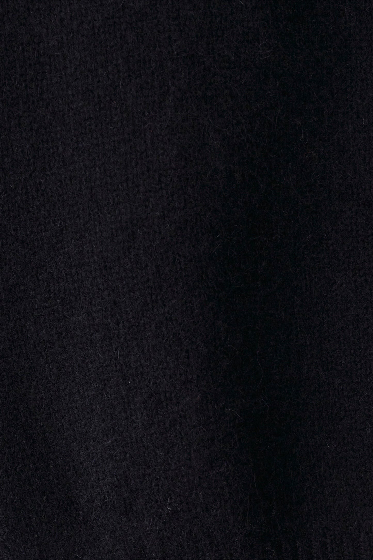 V-neck alpaca sweater in black
