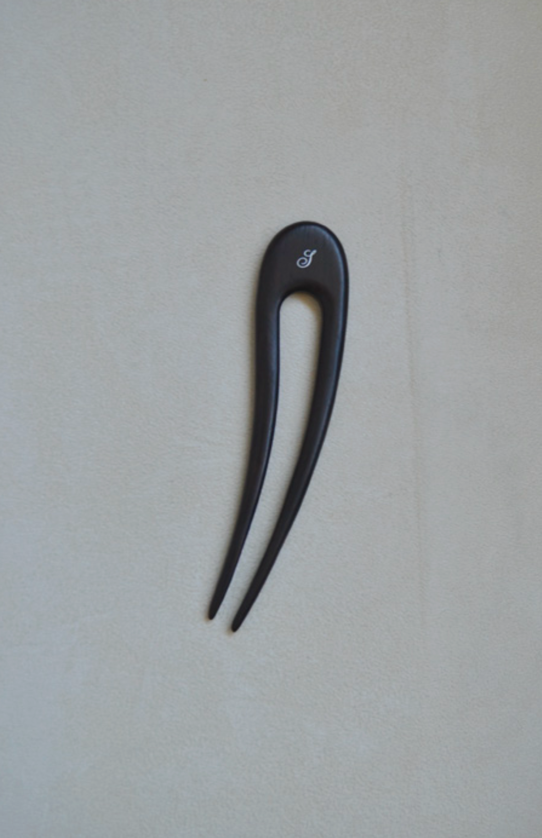 Wooden hair pin in black