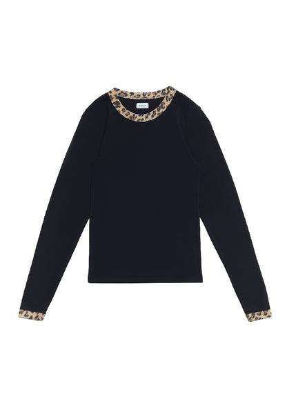June longsleeve in black leopard