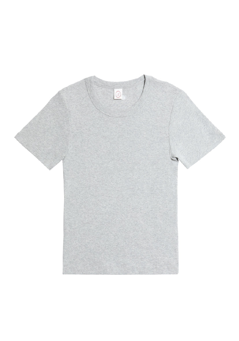 June fitted t-shirt in grey melange
