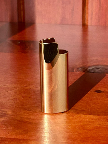 Brass lighter holder in gold